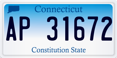 CT license plate AP31672