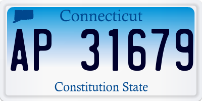 CT license plate AP31679