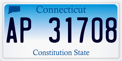 CT license plate AP31708