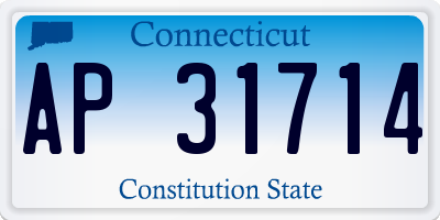 CT license plate AP31714