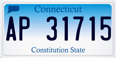 CT license plate AP31715