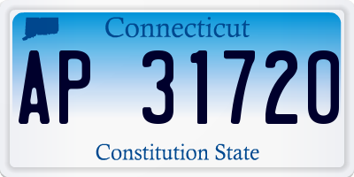 CT license plate AP31720