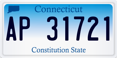 CT license plate AP31721