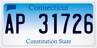 CT license plate AP31726
