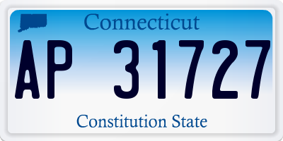 CT license plate AP31727