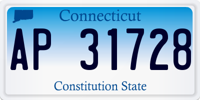 CT license plate AP31728