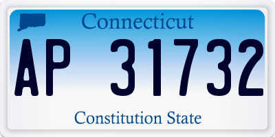 CT license plate AP31732