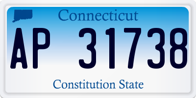 CT license plate AP31738