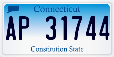 CT license plate AP31744