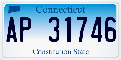 CT license plate AP31746