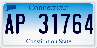 CT license plate AP31764