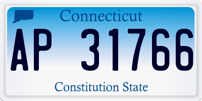 CT license plate AP31766