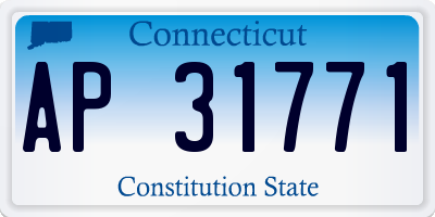 CT license plate AP31771
