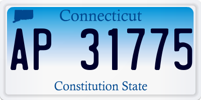 CT license plate AP31775