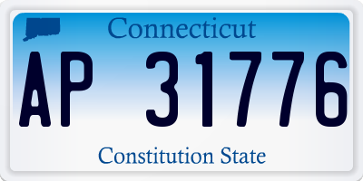 CT license plate AP31776