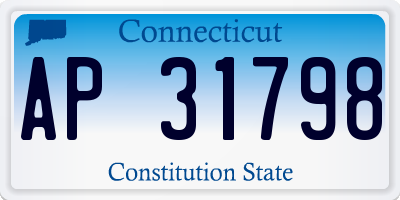 CT license plate AP31798