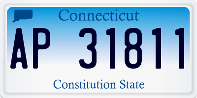 CT license plate AP31811