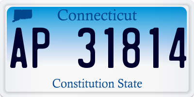 CT license plate AP31814