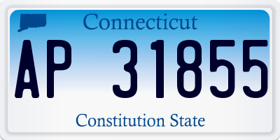 CT license plate AP31855