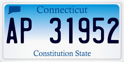 CT license plate AP31952