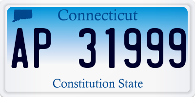 CT license plate AP31999
