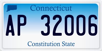 CT license plate AP32006