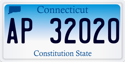 CT license plate AP32020
