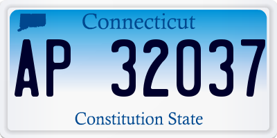 CT license plate AP32037
