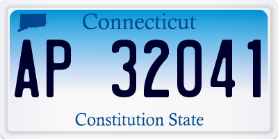 CT license plate AP32041