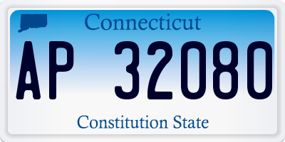 CT license plate AP32080