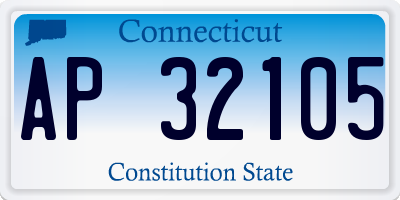 CT license plate AP32105