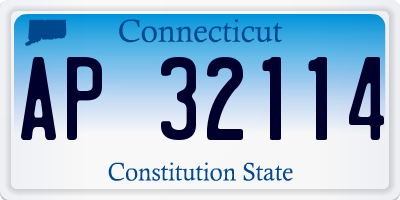 CT license plate AP32114