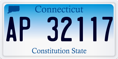 CT license plate AP32117