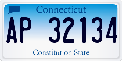 CT license plate AP32134