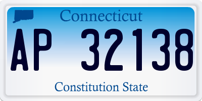 CT license plate AP32138
