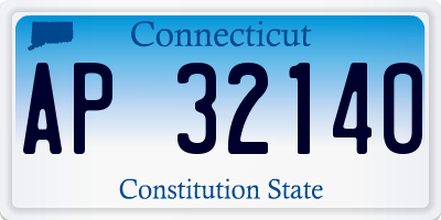 CT license plate AP32140