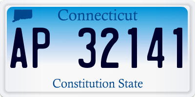 CT license plate AP32141