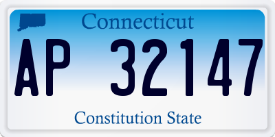 CT license plate AP32147