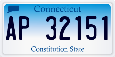 CT license plate AP32151