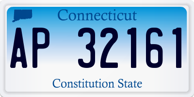 CT license plate AP32161
