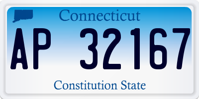 CT license plate AP32167
