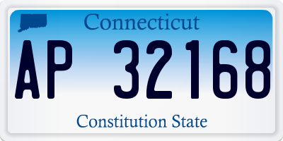 CT license plate AP32168
