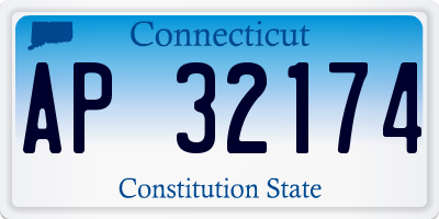 CT license plate AP32174