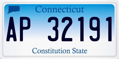 CT license plate AP32191