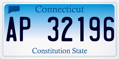 CT license plate AP32196