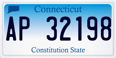 CT license plate AP32198