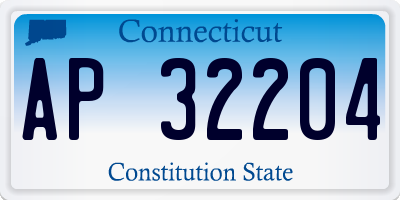 CT license plate AP32204