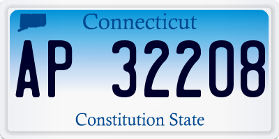 CT license plate AP32208