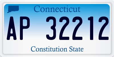 CT license plate AP32212