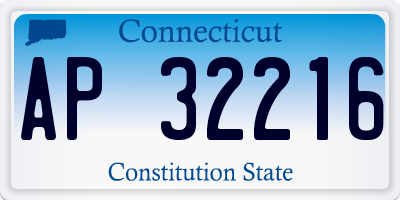 CT license plate AP32216